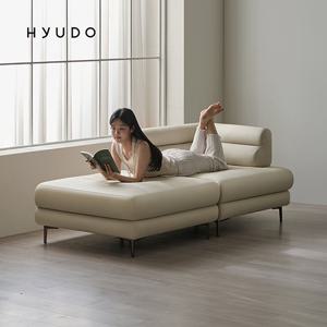 휴도 시간의 동백 1920 모듈형 천연 면피 가죽 소파 3인 카우치 (쿠션증정)