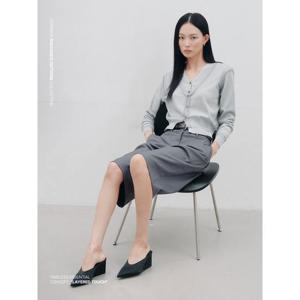 (125925MQ53) [에잇세컨즈] 스트레이트 버뮤다 팬츠  그레이