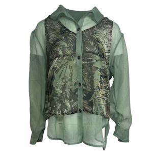 [데시데]프린트베스트핏 레이어드 샤블라우스 DPS518