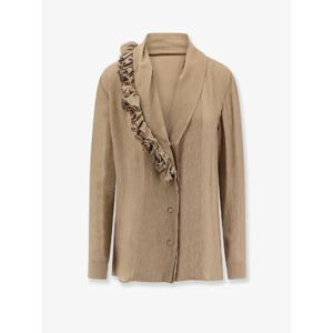 ALBERTA FERRETTI 주름 장식이 있는 크레이프 셔츠 252MA0205