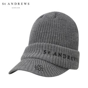 [세인트앤드류스] 공용 별 심볼 워딩로고 비니 캡 831C4CPA34_GY