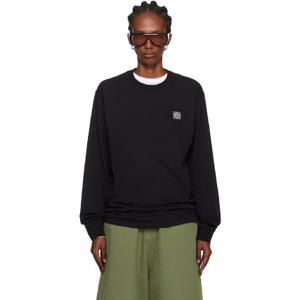 26 SS 스톤아일랜드 여성 블랙 2100030 오가닉 코튼 저지 피사토 이펙트 티셔츠 252828F110002