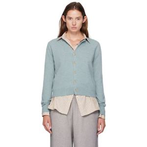 25 FW 아크네 여성 블루 야크 울 핏 가디건 252129F095012