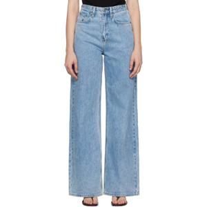 25 FW 수비 여성 블루 스트라이더 데님 진 252088F069011