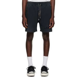 25 FW 아미리 남성 블랙 블리치 워싱 반다나 쇼츠 252886M193014