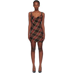 25 FW 비비안웨스트우드 여성 레드   그린 안나 펜슬 미니 드레스 252314F052001