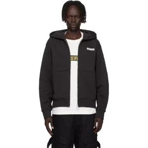 25 FW 겐조 남성 블랙 겐조 파리 겐조 시티 집업 후드티 252387M202006