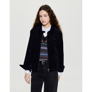 헤지스 여성 25FW 코듀로이 헤링턴 자켓 네이비 HSJU5D902N2