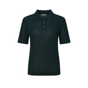 헤지스 여성  강연 반소매 카라 풀오버 그린 HSSW5B406E3