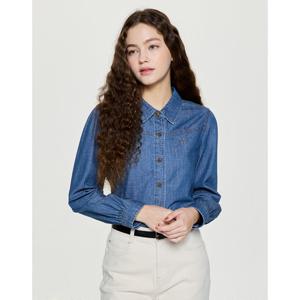 헤지스 여성 25FW 시즌오프데님 블라우스 블루 HSSH5D807B3