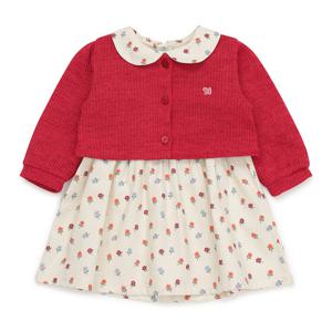 블루독베이비 10 25FW 신상(BE)어텀플라워 세트형 원피스 (45A13400010)