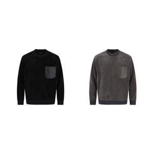 [ANDZ] 앤드지 25 FW 골조직 가죽포켓 포인트 맨투맨 티 2종 1택(BHF4TR1104)