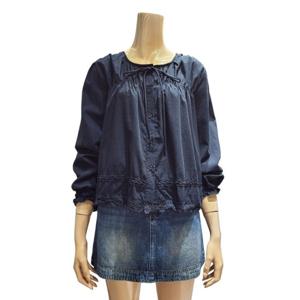 [반에이크]요크셔링 레이드 밑단 블라우스 VB5XBLMG02Z