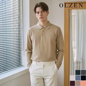 [올젠] 솔리드 긴팔 카라 티셔츠 (ZOD3TT1301)