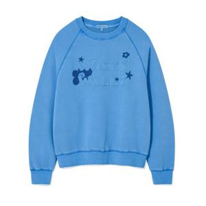 와키윌리 여성 피그먼트 아플리케 맨투맨 B1 WA2503CR66 BL YE