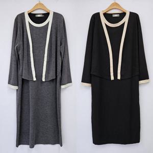 나야홍 / 위쉬몰 NB 안나배색가디건롱원피스(S869H509) 빅사이