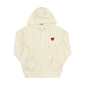 꼼데가르송 AX-T172-051 3 PLAY 플레이 레드 하트 와펜 공용 후드집업