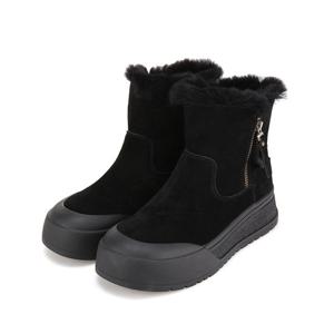 바바라 소가죽 지퍼 숏 여성 앵클 퍼부츠 5cm_BBH879