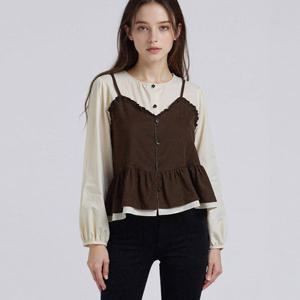 부루앤쥬디 단추뷔스티에블라우스 BORIBL521B