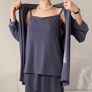 나야홍 / 빅사이즈 509 쿨캐주얼가디건나시세트 DRAV197