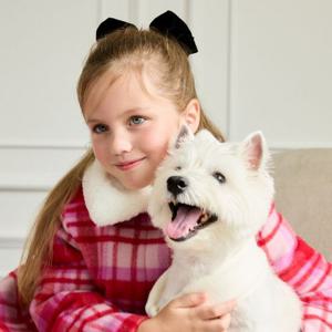 [블루독]퍼카라체크코트(모혼방)_RD (23C1510150)