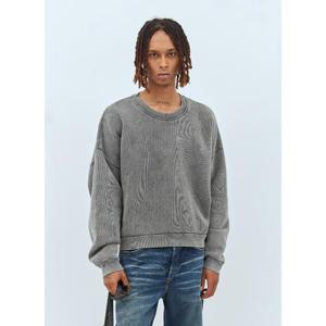 25 FW 아크네 남성 로고 패치 맨투맨 acn0357002blk