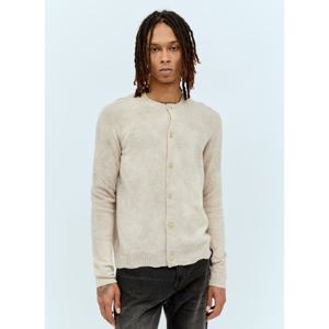 아크네스튜디오 로고 자수 울 블렌드 크루넥 가디건 B60323-DLP