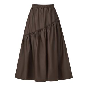 FOCUS  사선 셔링 포인트 레자 스커트 PBINF5F1SK8121