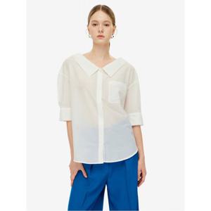 모조 모조에스핀 오픈카라 셔츠 블라우스 (J252MSC041)