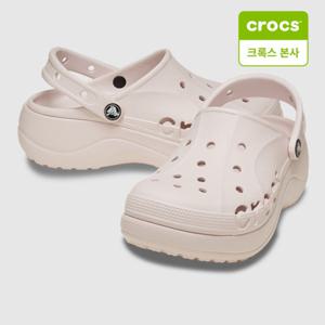 [크록스 본사] 크록스 바야 플랫폼 클로그 BARELY PINK (208186-6PI)