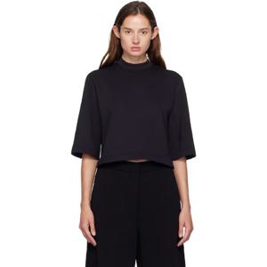 25 FW 몽클레어 여성 Moncler x Edward Enninful 블랙 네오프렌 티셔츠 252171F110000