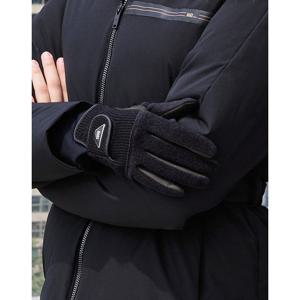 닥스 골프 여성 25FW PREMIUM 블랙 니트 합피 FUR 양손 장갑 DNGV5F751BK