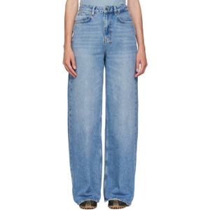 25 FW 수비 여성 블루 배기 스트라이더 호라이즌 데님 진 252088F069030