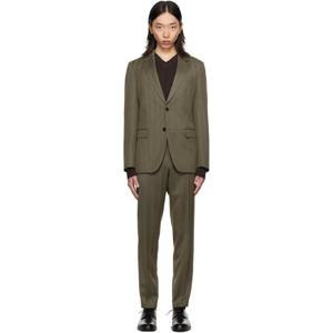 25 FW 보스 남성 그린 슬림 핏 수트 252085M196007