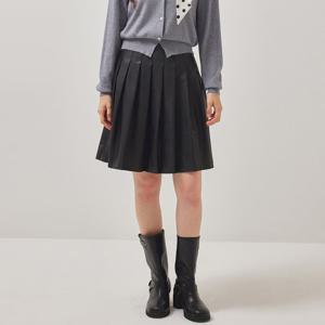 FOCUS  레자 플리츠 미디 스커트 PBBF5F1SK8051