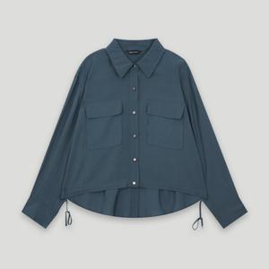 [코데즈컴바인]오픈카라 스트링 블라우스 CKC-BL502W7