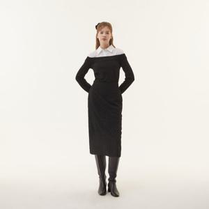 [플라스틱아일랜드] (PQ3WS961) 조직감 H라인 스커트