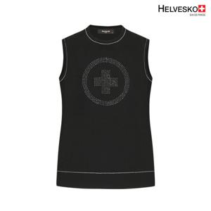 헬베스코 여성 라운드 핫픽스 울 니트 베스트 HOFWKV853