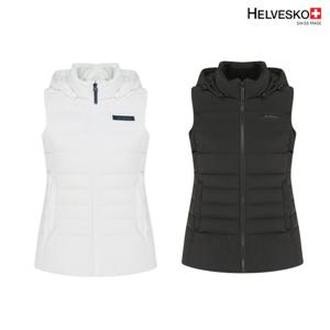 헬베스코 여성 후드탈부착 구스다운 패딩조끼 HOWWVT661
