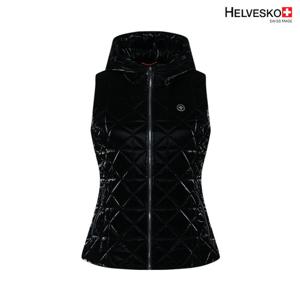 헬베스코 여성 슬림 퀄팅 후드 패딩조끼 H2WWVT867