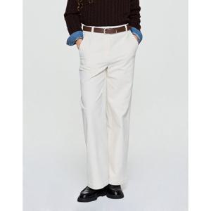 헤지스 여성 25FW 아이코닉 세미와이드 코듀로이 팬츠 아이보리 HSPA5D903IV