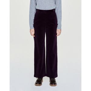 헤지스 여성 25FW 아이코닉 세미와이드 코듀로이 팬츠 퍼플 HSPA5D903V2