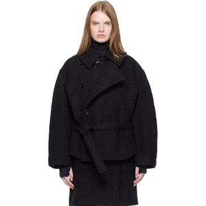 르메르 코트 블랙 쇼트 바스로브 코트 252646F059005