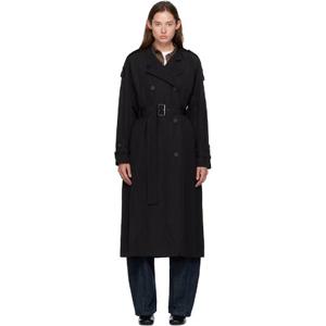 몽클레어 트렌치코트 블랙 매트 트레부 트렌치 코트 252111F067000