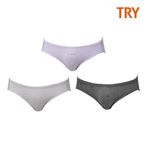 [트라이] 여성 미디 면스판 팬티 3매입 J21