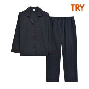 [트라이] 여성 선염 기모 파자마 J61