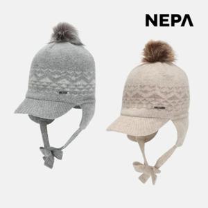 네파 남성 여성 겨울 앙고라 모자 퍼 숏챙 방울 캡비니 7LF7424