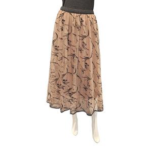 [페이지플린]이중 샤 패턴 롱 스커트F5CSK009A