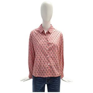 [페이지플린]카라넥 잔꽃 프린트 긴팔 셔츠 F5CBL503