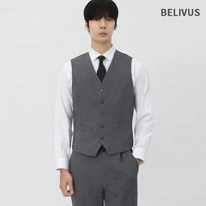 빌리버스 남성 수트 베스트 싱글 하객룩 테일러드 베이직 정장조끼 BAX189